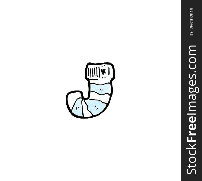 cartoon striped sock