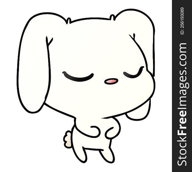 Gradient Cartoon Of Cute Kawaii Bunny