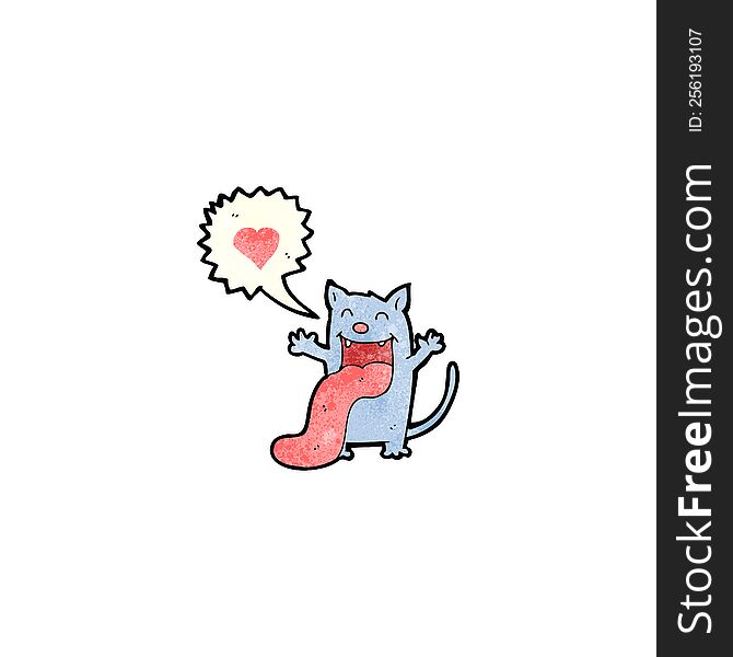 funny cartoon cat in love