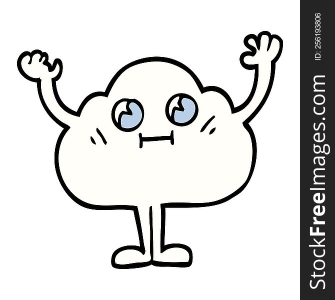Happy Cartoon Doodle Cloud