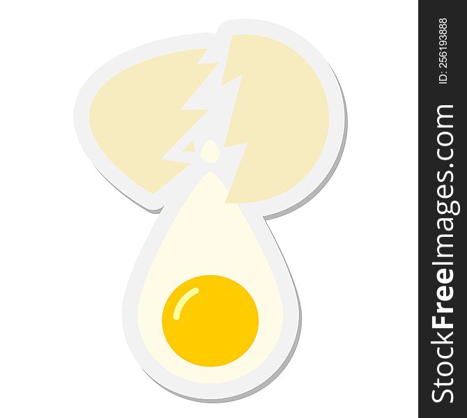 cracked egg sticker