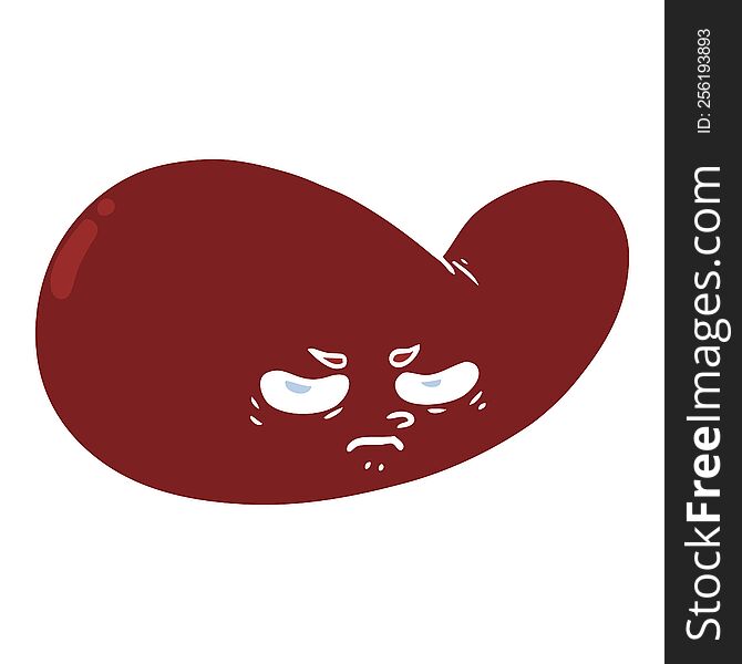 flat color style cartoon gall bladder