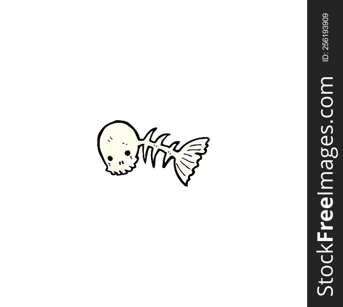 Cartoon Skeleton Fish