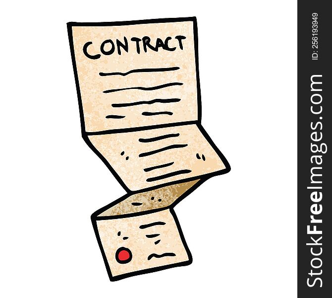 cartoon doodle complicated contract