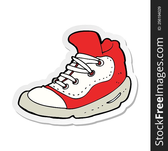 sticker of a cartoon sneaker