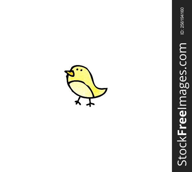 cartoon little bird doodle