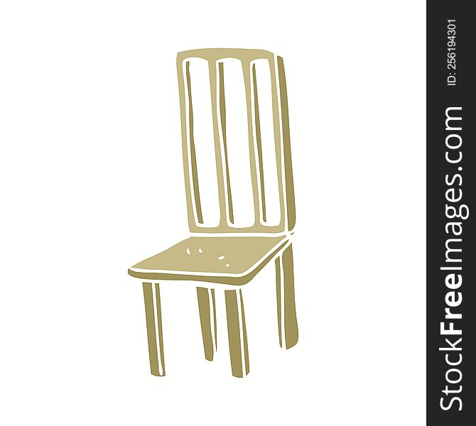 flat color illustration of chair. flat color illustration of chair