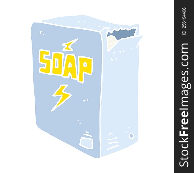 Flat Color Illustration Of A Cartoon Soap Box