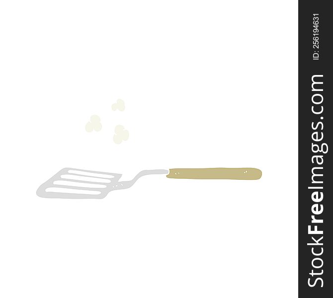 flat color illustration of spatula. flat color illustration of spatula