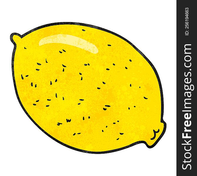 Textured Cartoon Lemon
