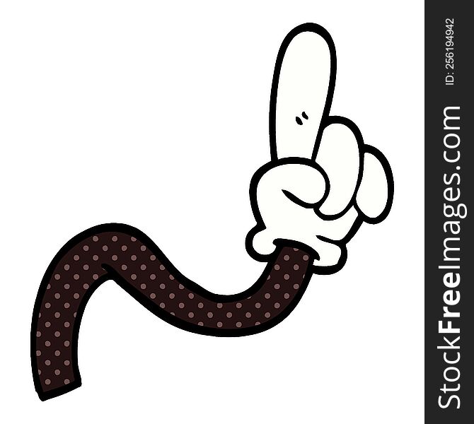 cartoon doodle of a hand gesture