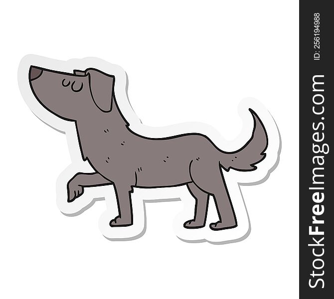 Sticker Of A Cartoon Dog