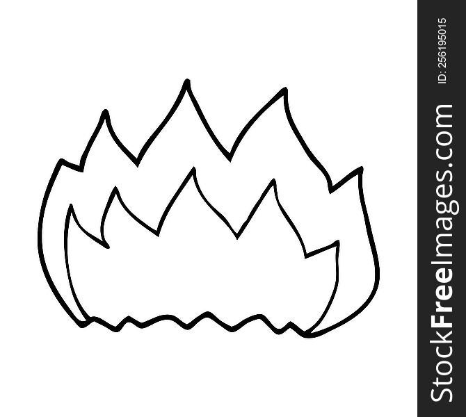 line drawing cartoon gas flame