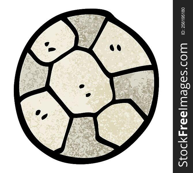 grunge textured illustration cartoon soccer ball