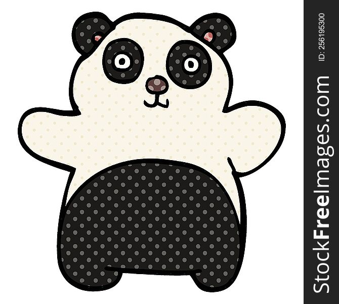 cartoon doodle happy panda