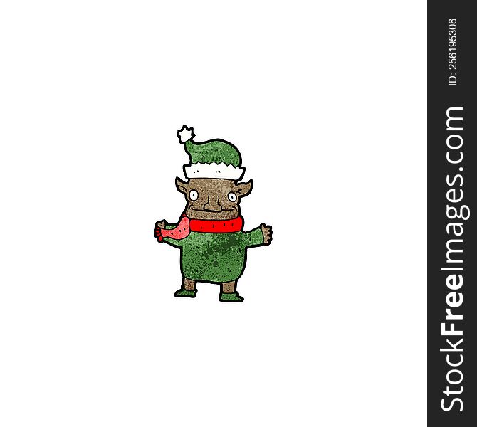 cartoon christmas elf