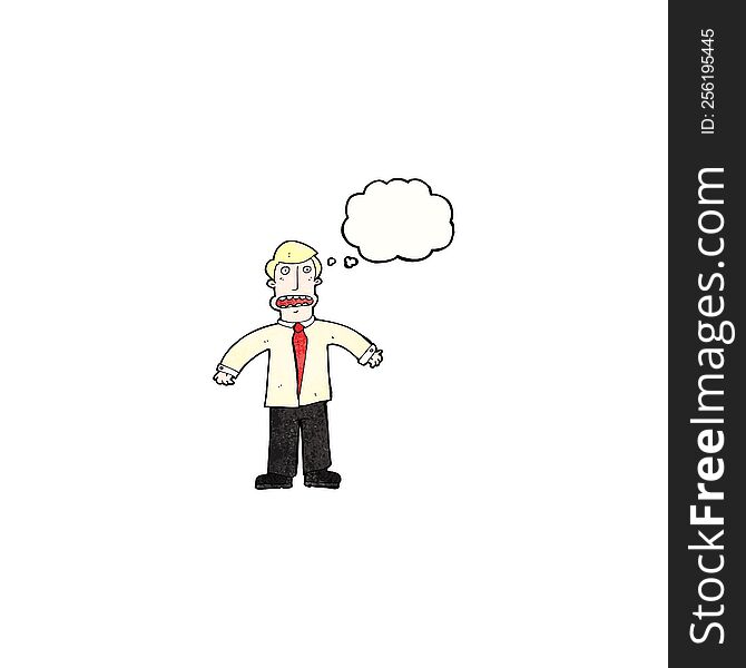 cartoon confused businessman