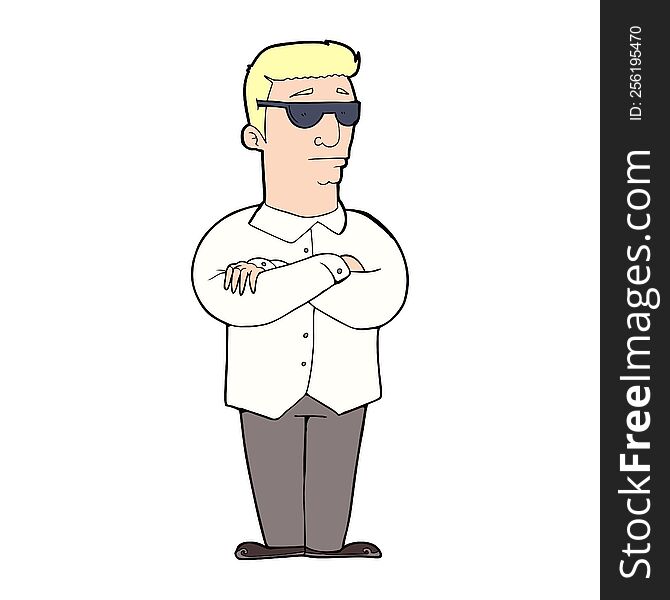 Cartoon Security Guy