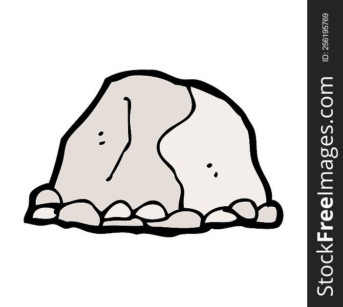 cartoon large rock