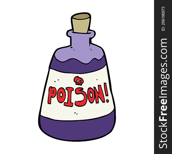 Cartoon Bottle Of Poison