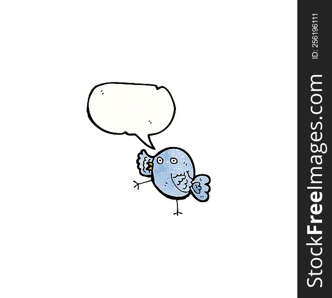 funny blue bird cartoon