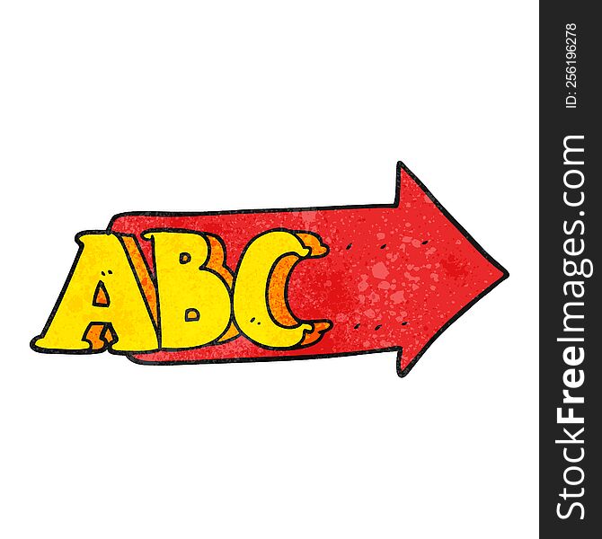 textured cartoon ABC symbol