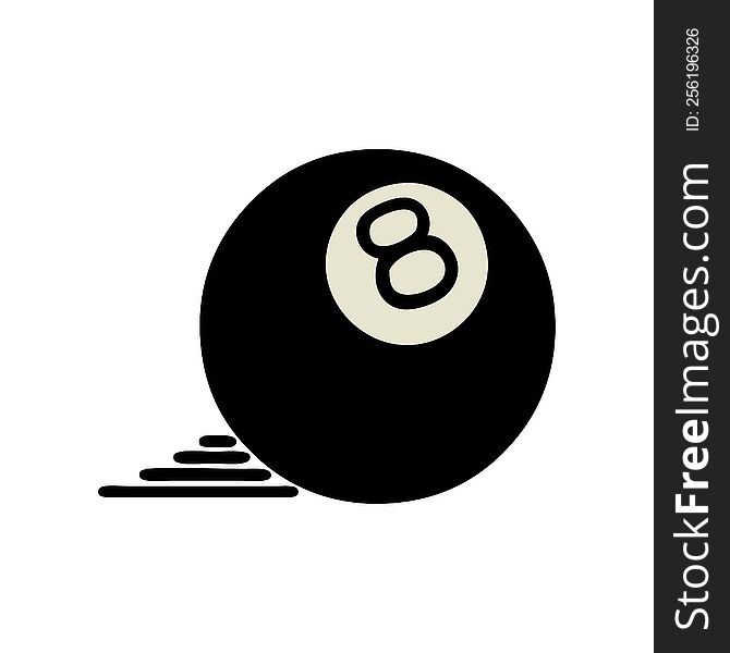 tattoo in traditional style of 8 ball. tattoo in traditional style of 8 ball