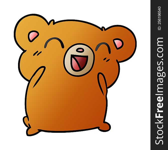 gradient cartoon kawaii cute teddy bear