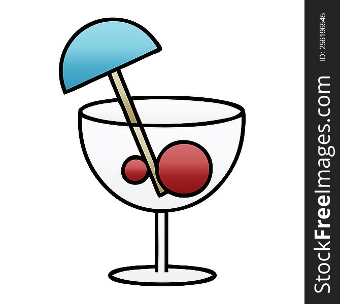 Gradient Shaded Cartoon Fancy Cocktail