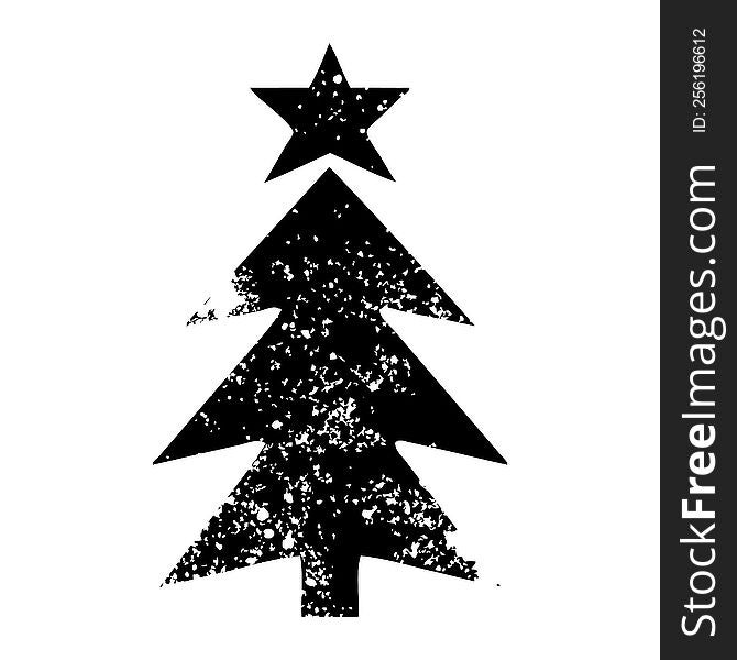 Distressed Symbol Christmas Tree