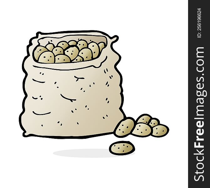 cartoon sack of potatoes