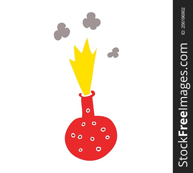 Cartoon Doodle Of A Explosive Chemical