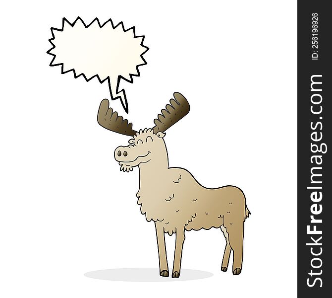 Speech Bubble Cartoon Moose