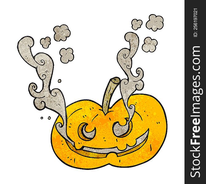 freehand drawn texture cartoon halloween pumpkin