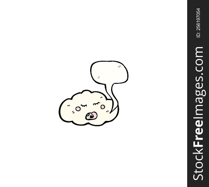 Cartoon Cloud With Speech Bubble
