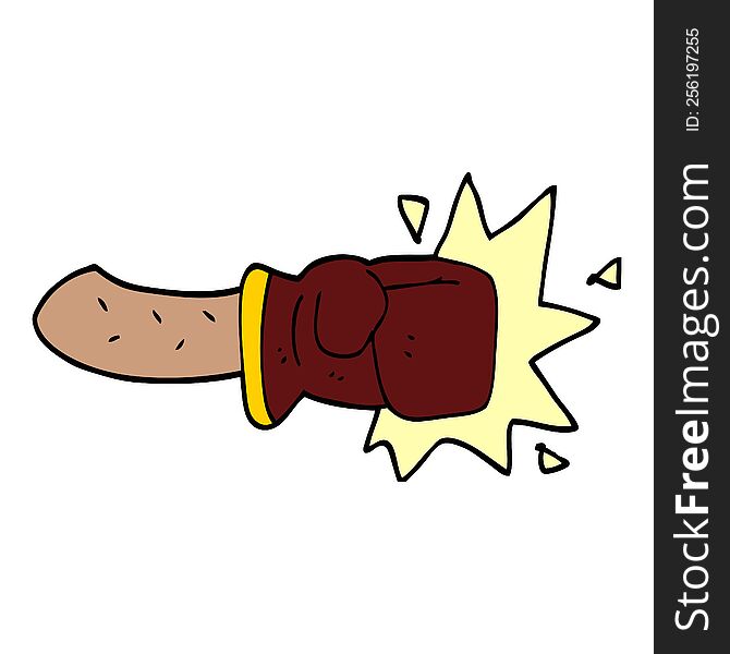 cartoon doodle boxing glove