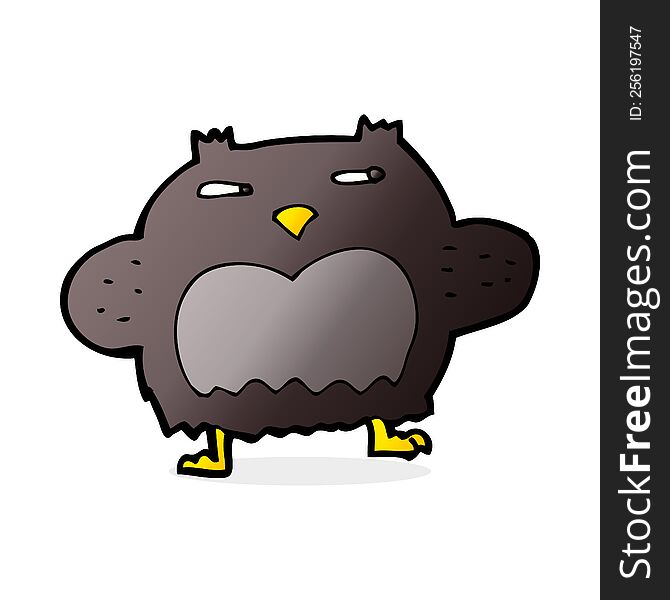 cartoon suspicious owl