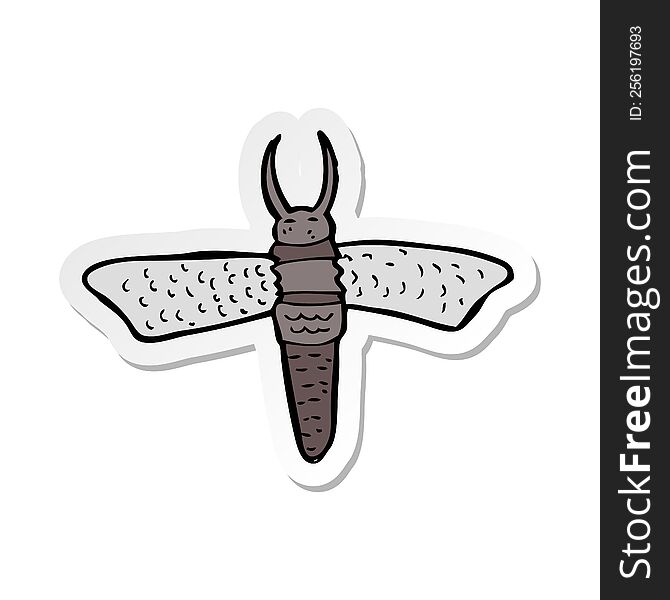 sticker of a cartoon bug