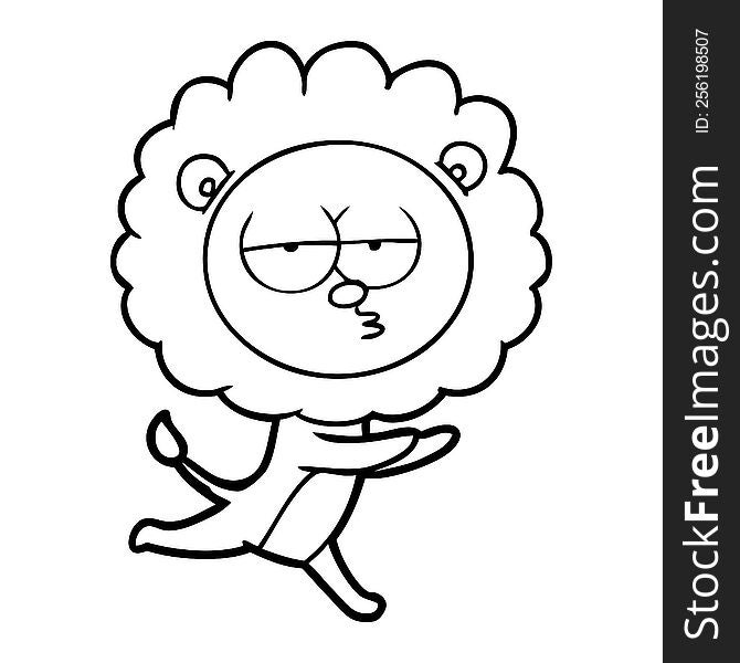 cartoon running lion. cartoon running lion