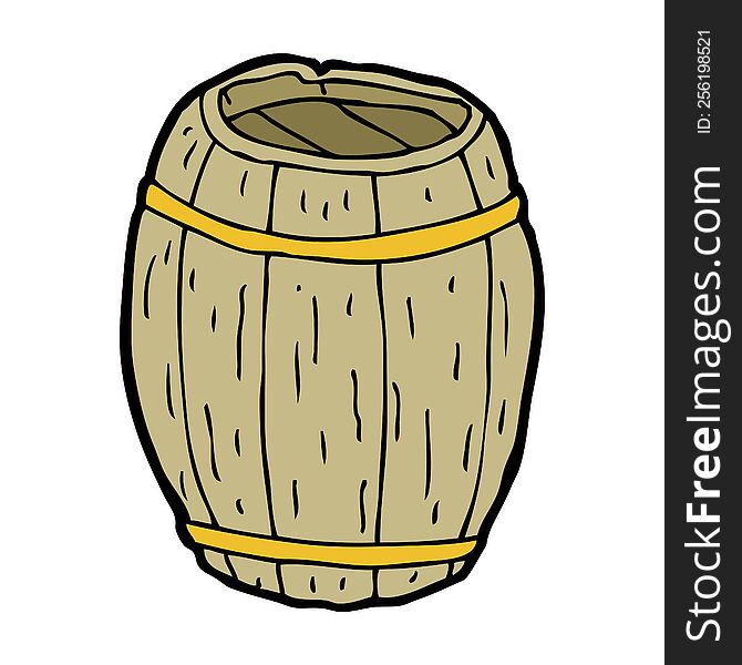 Cartoon Wooden Barrel