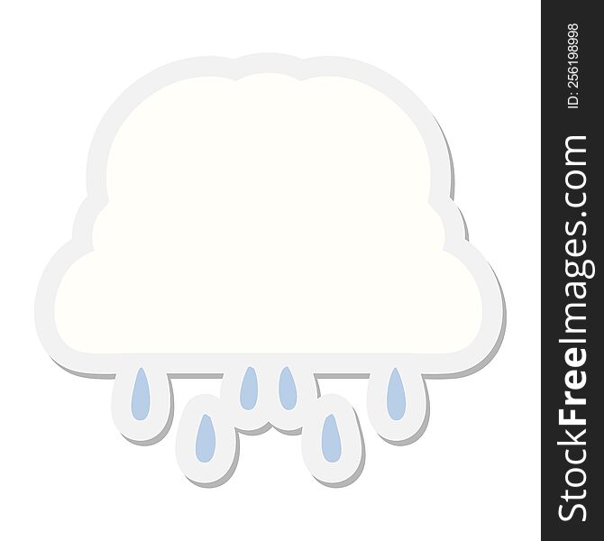 Raining Cloud Sticker