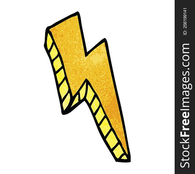 Cartoon Doodle Thunder Bolt