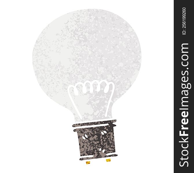 Quirky Retro Illustration Style Cartoon Light Bulb