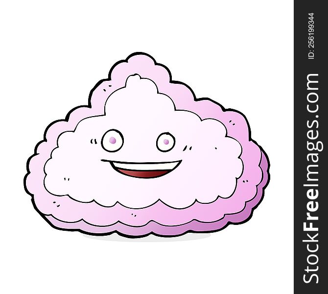 happy pink cloud cartoon. happy pink cloud cartoon