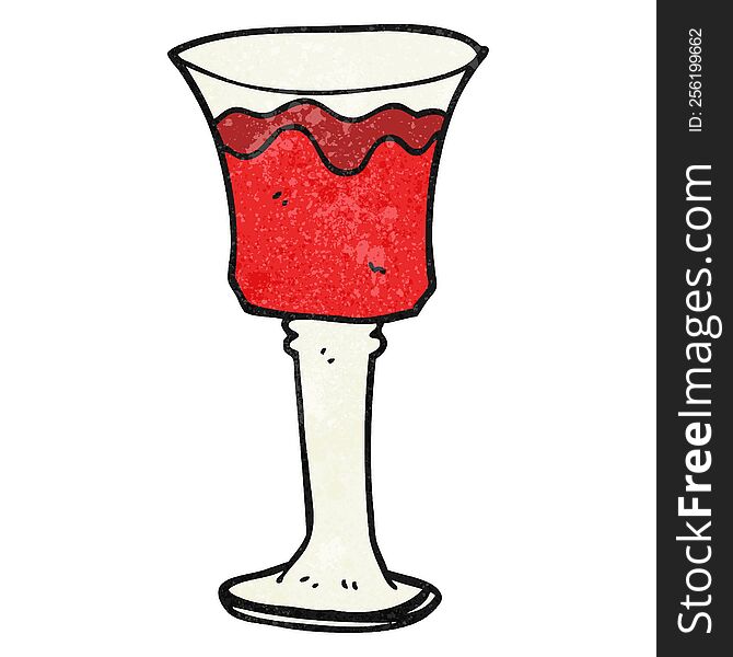 textured cartoon goblet of wine