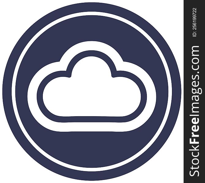 weather cloud circular icon symbol