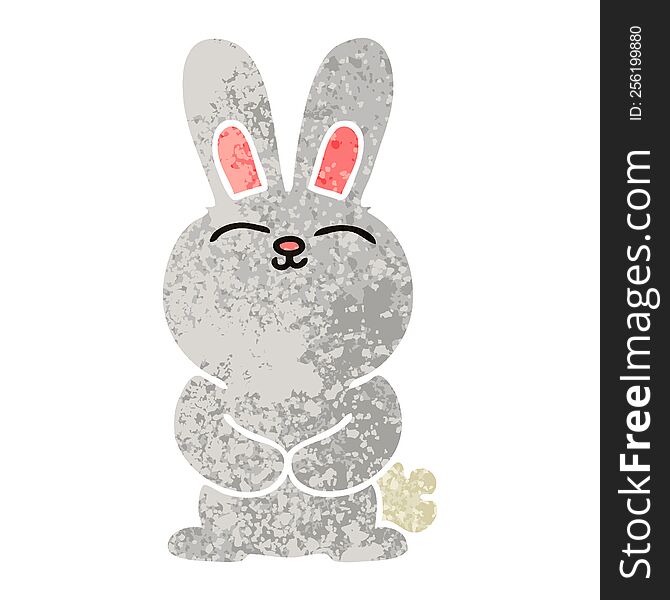 retro illustration style quirky cartoon rabbit. retro illustration style quirky cartoon rabbit