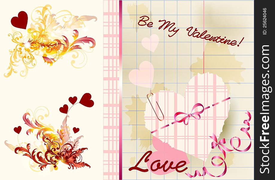 Greeting Valentine Card With Space For Text