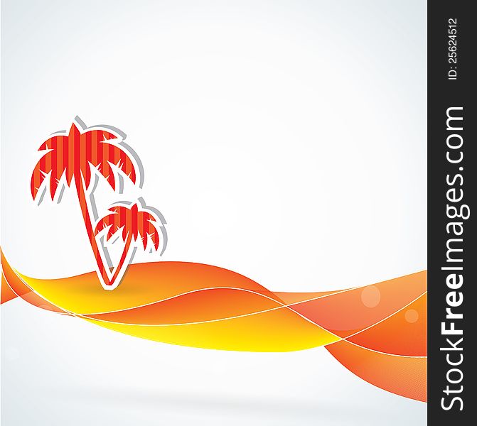 Abstract summer vector background, orange colors