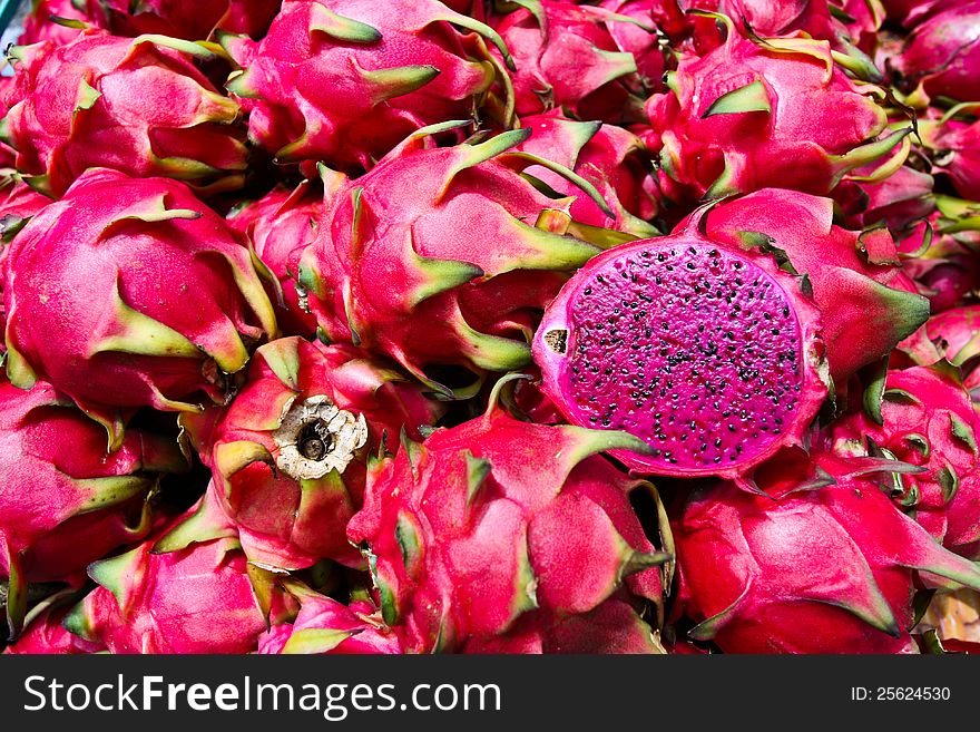 Dragon fruit, sweet black beans in Thailand. Dragon fruit, sweet black beans in Thailand.